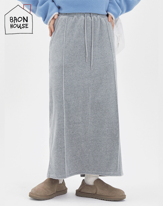 [BAONHOUSE] Natu velvet long skirt (2color)