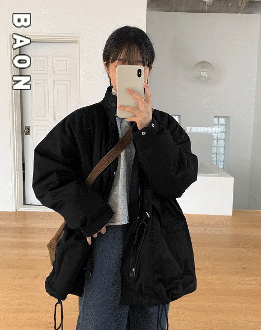[BAON] 로피우 누빔 숏 야상 자켓 (2color)