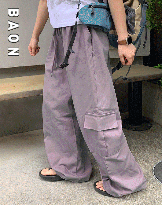 [4천장돌파][BAON] 오보미 코튼 밴딩 카고 팬츠 (4color)