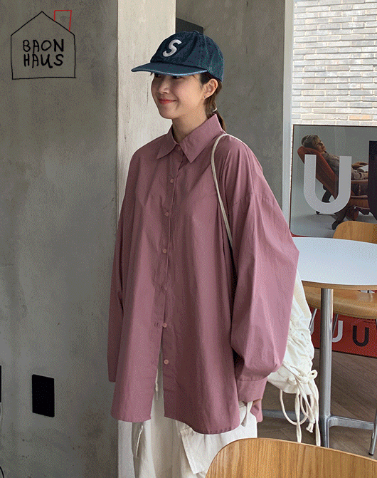 [9천장돌파/무료배송][BAONHAUS] 사모르 코튼 오버 긴팔 셔츠 (8color)