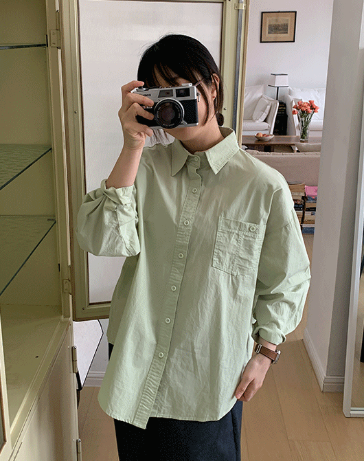 [3일간 new 5% sale] 파칸 베이직 포켓 코튼 셔츠 (2color)